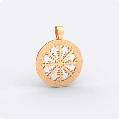 Агисхьяльм Шлем Ужаса в круге из золота