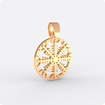 Агисхьяльм Шлем Ужаса в круге (золото)