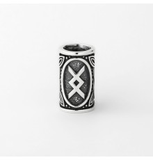 Шарм с руной Ингуз (Инг) из серебра