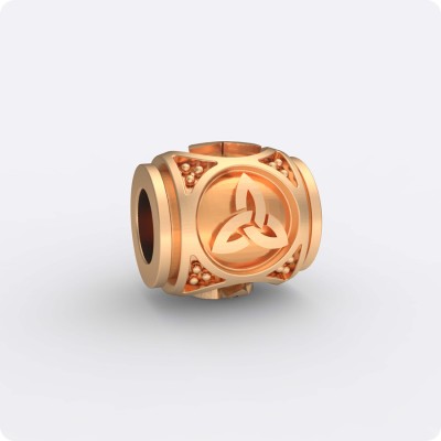 Шарм-бусина Трикветр (Трикверст) из золота