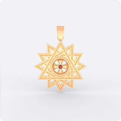 Звезда Эрцгаммы из золота с камнем