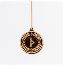 Руна Турисаз (Турус) в руническом круге из дерева (руна Шип Великана Турса)