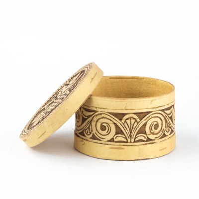 Берестяная шкатулка для оберегов - Виноград