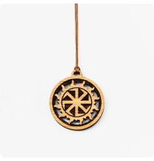 Оберег Коловрат в Солнечном круге из Дуба