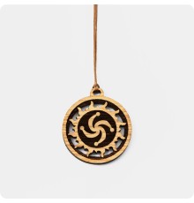 Оберег Символ Рода в Солнечном круге из Дуба