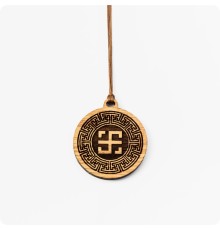 Оберег Всеславец из дерева