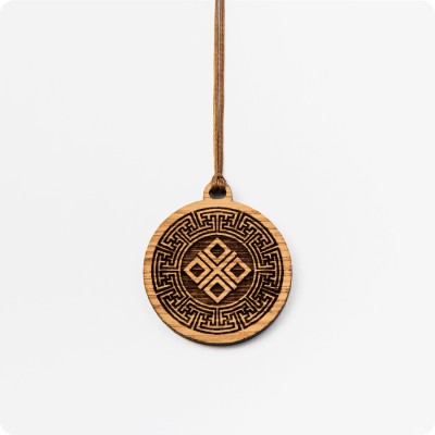 Оберег Символ Макоши из дерева