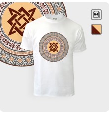 Футболка со Звездой Руси (Квадрат Сварога) - К.1858-01