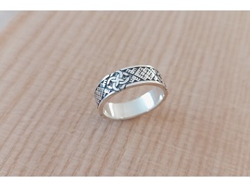 Обручальное кольца со Свадебником и славянским узором