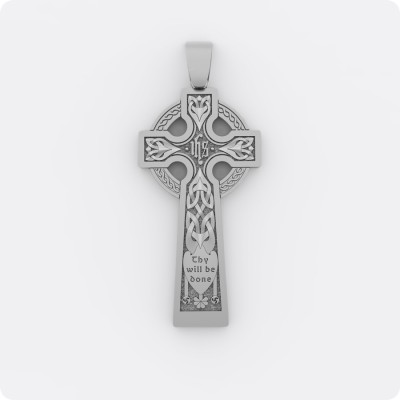 Кельтский крест из серебра (ks-216)
