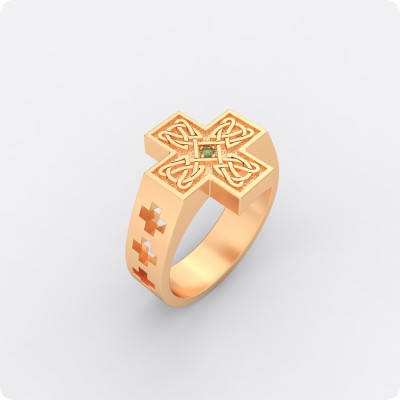 Кольцо с Кельтским крестом из золота