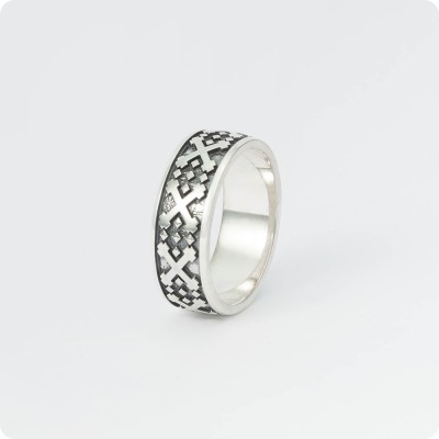 Кольцо с оберегом Крест Мары (Марены)