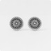 Серьги-гвоздики с Коловратом из серебра