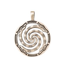 Оберег Змеевик из латуни в круге