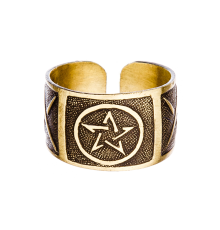 Кольцо с Пентаграммой из Латуни или Меди