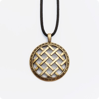 Подвеска Плетёнка из латуни