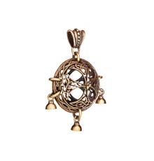 Подвеска из латуни - Кельтский крест (шумящий)