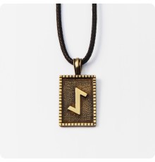 Руна Эйваз из латуни