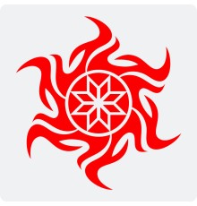 Наклейка с Оберегом Алатырь Звезда