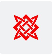 Наклейка с Оберегом Звезда Руси (Квадрат Сварога) (Символ)