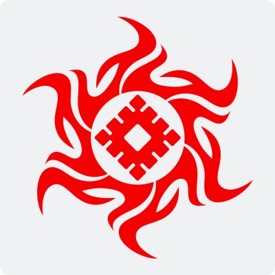 Наклейка с Оберегом Репейник Счастья