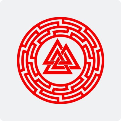 Наклейка Валькнут в Солнцевороте