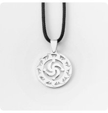 Оберег Символ Рода из серебра в Солнечном Круге