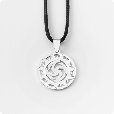 Оберег Вайга (Символ Тары) из серебра в Солнечном Круге 