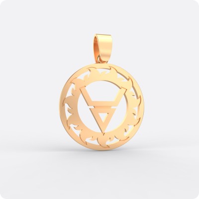 Оберег Символ Велеса (Волоса) из золота в Солнечном Круге