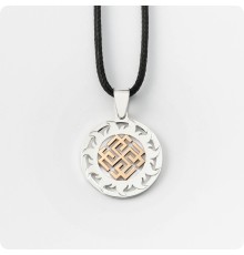 Оберег Родимич из серебра с золотом в Солнечном Круге