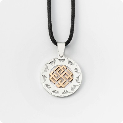 Оберег Родимич из серебра с золотом в Солнечном Круге