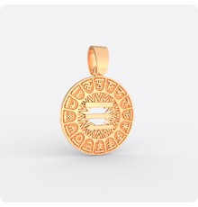 Сварожий круг с чертогом Бусла (Аиста) из золота