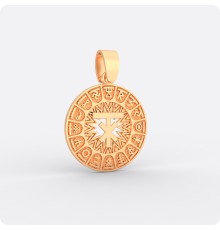 Сварожий круг с чертогом Лося из золота