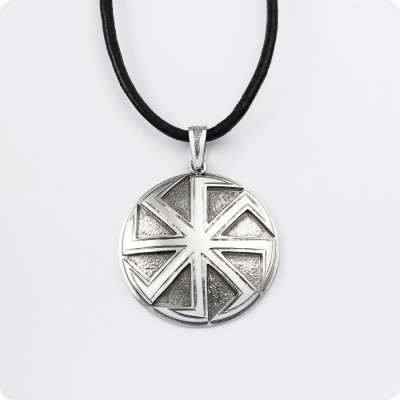 Оберег Коловрат из серебра в Два уровня