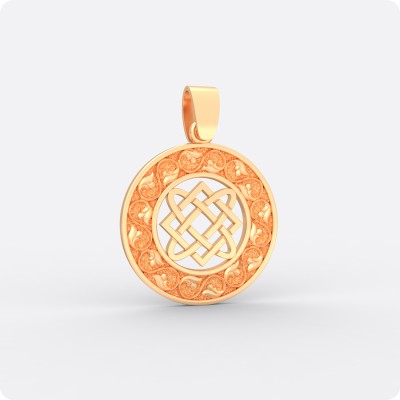 Оберег Звезда Лады-богородицы из золота с орнаментом (литой)