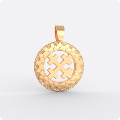 Оберег Крест Мары (Марены) из золота (Горыныч)