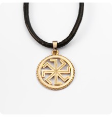 Оберег Колядник из золота в круге