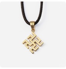 Оберег Одолень трава из золота (малый)