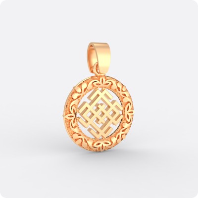 Оберег Символ Белобога из золота в круге (малый)