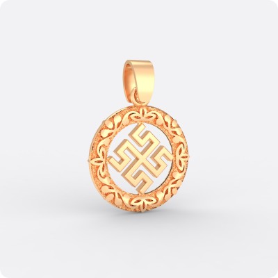 Оберег Боговник из золота в круге (малый)