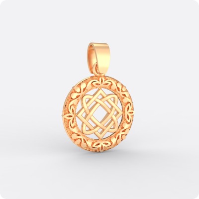 Оберег Звезда Лады-богородицы из золота в круге (малый)