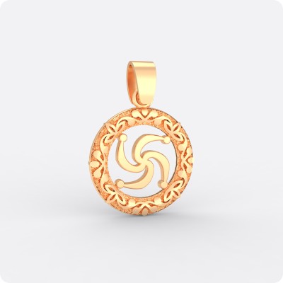 Оберег Символ Рода из золота в круге (малый)