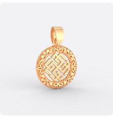 Оберег Сварожич из золота в круге (малый)