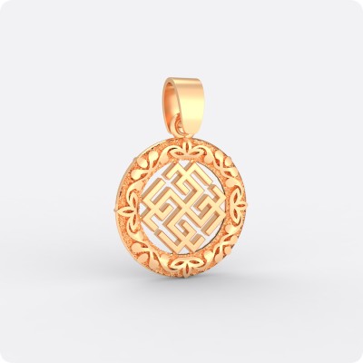 Оберег Сварожич из золота в круге (малый)