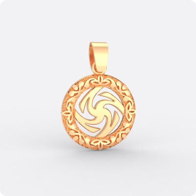 Оберег Вайга (Символ Тары) из золота в круге (малый)