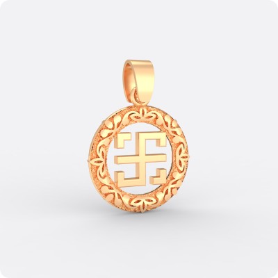 Оберег Всеславец из золота в круге (малый)