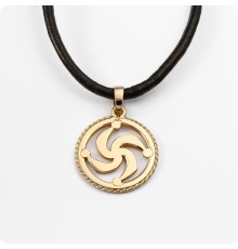 Оберег символ Рода из золота в круге