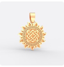 Оберег Звезда Лады-богородицы из золота в Ярило