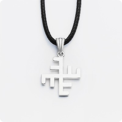 Оберег Небесный Крест из серебра (малый)