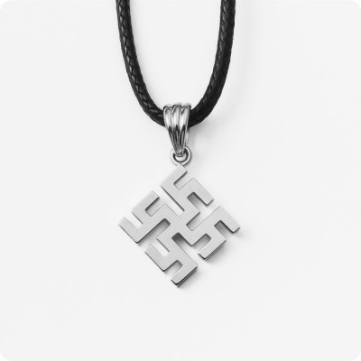 Оберег Цветок Папоротника из серебра (малый)